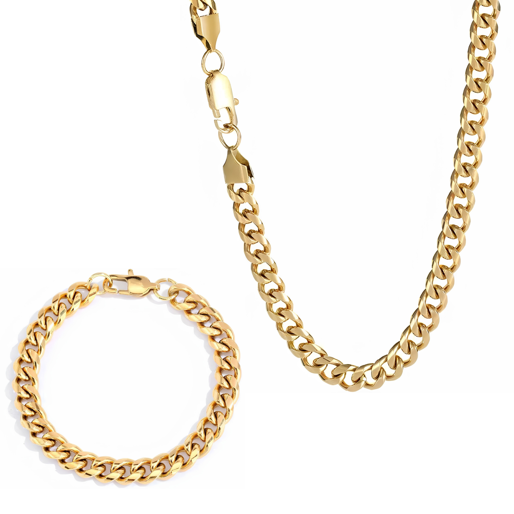 6MM MIAMI CUBAN SET - GOLD