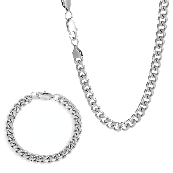 6MM MIAMI CUBAN SET - SILVER