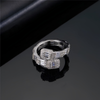 TWISTED BAGUETTE RING - SILVER