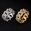 ICED PRONG CUBAN RING - SILVER