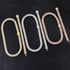 10MM ICED PRONG CUBAN BRACELET - SILVER