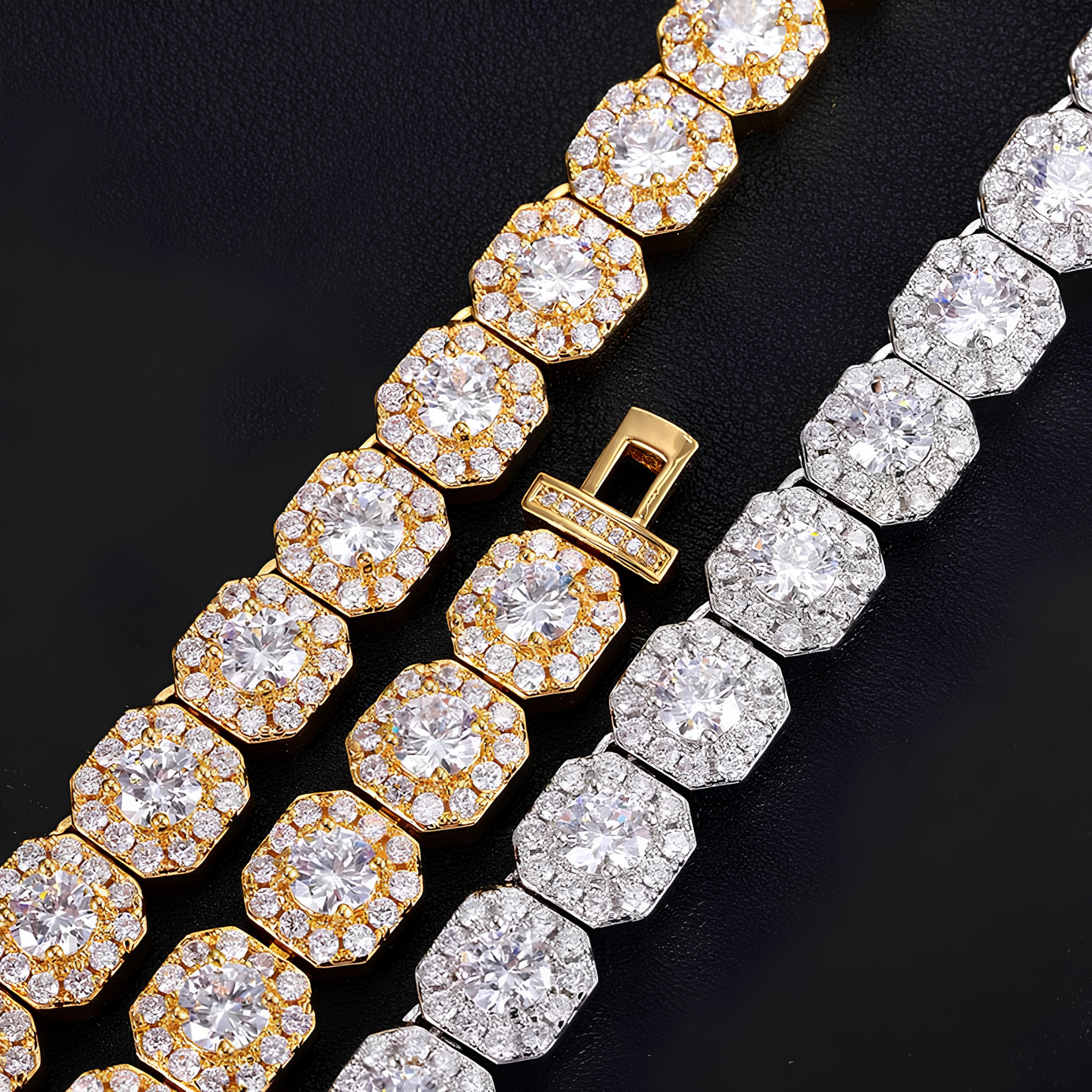 10MM CLUSTERED TENNIS BRACELET - SILVER