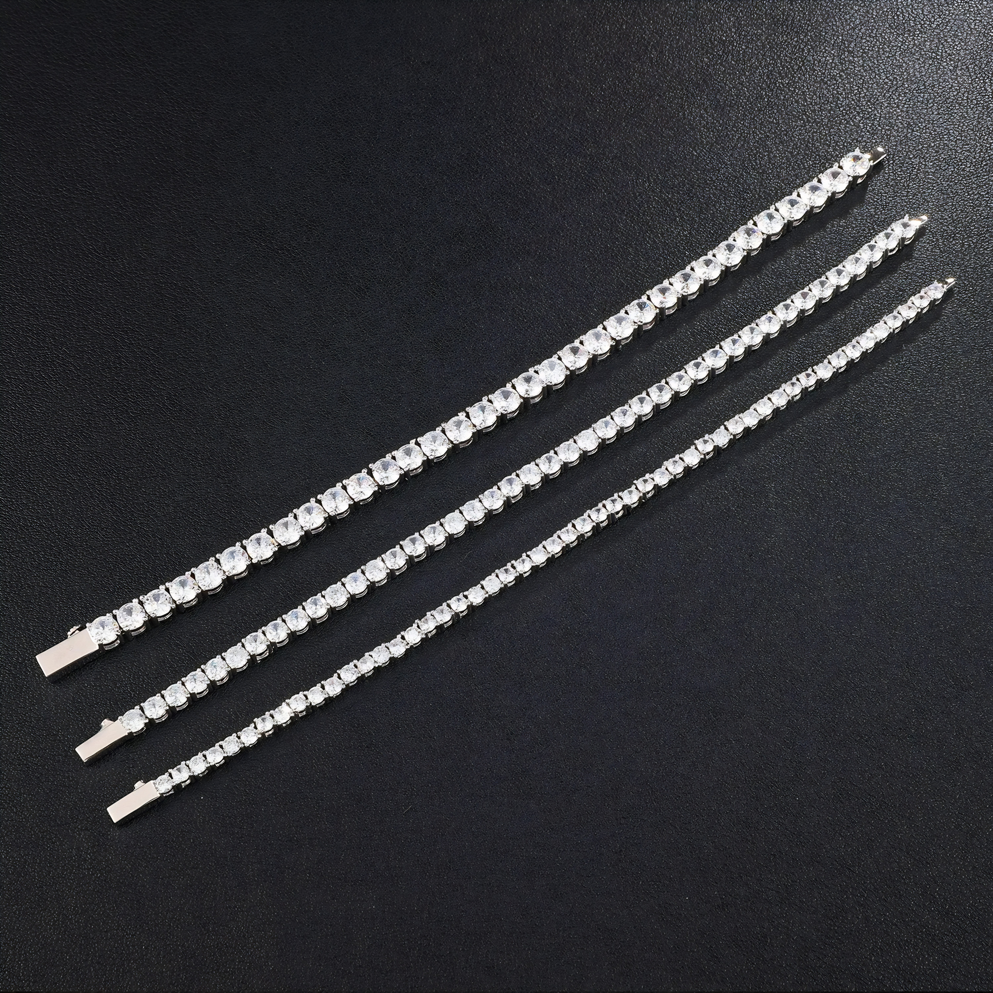 WOMENS 3MM TENNIS BRACELET - SILVER