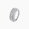 ICED SPINNING CUBAN RING - SILVER