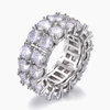 DOUBLE ROW RING - SILVER
