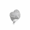 ICED HEART RING - SILVER
