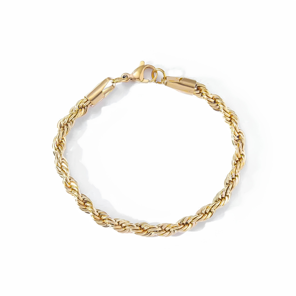3MM ROPE BRACELET - GOLD