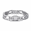 10MM ICED FIGARO BRACELET - SILVER