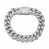 12MM ICED CUBAN LINK BRACELET - SILVER