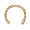 10MM ICED CUBAN LINK BRACELET - GOLD
