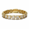 10MM CLUSTERED TENNIS BRACELET - GOLD
