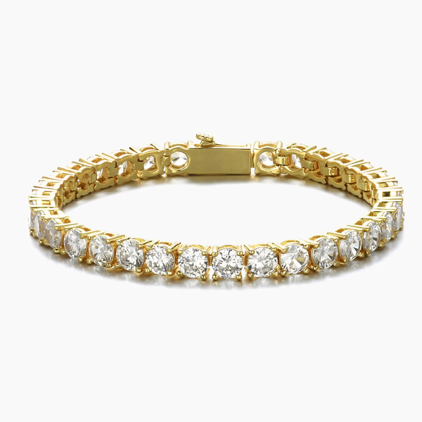MENS 5MM TENNIS BRACELET - GOLD