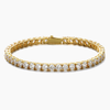 MENS 4MM TENNIS BRACELET - GOLD
