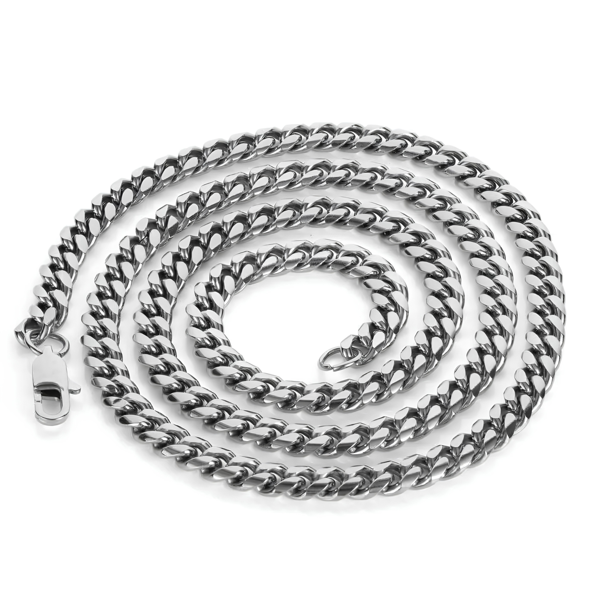 8MM MIAMI CUBAN CHAIN - SILVER