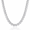 10MM CLUSTERED TENNIS CHAIN - SILVER