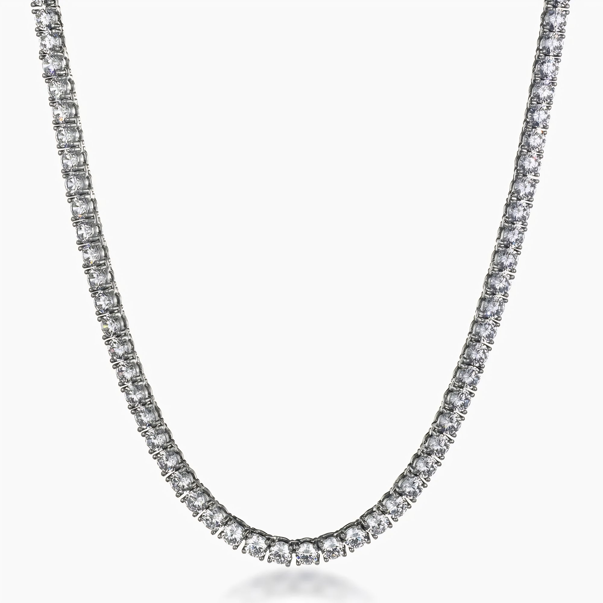 WOMENS 5MM TENNIS CHAIN - SILVER