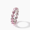 PINK HEART ETERNITY RING - 925 STERLING SILVER