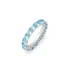BABY BLUE TENNIS RING - SILVER