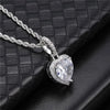 ICED HEART HALO PENDANT – SILVER