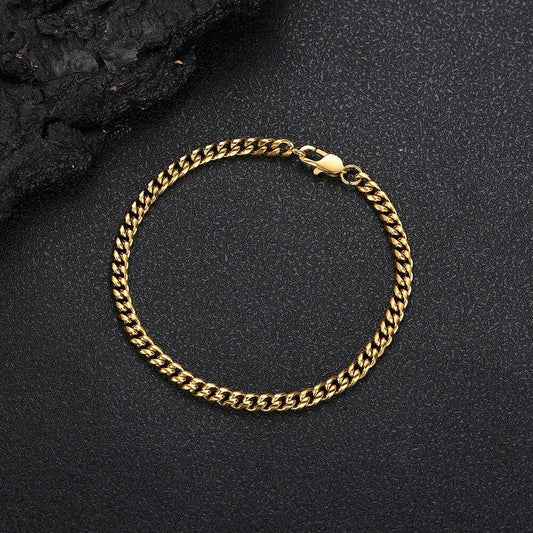 Gold Miami Cuban Bracelet - 3MM