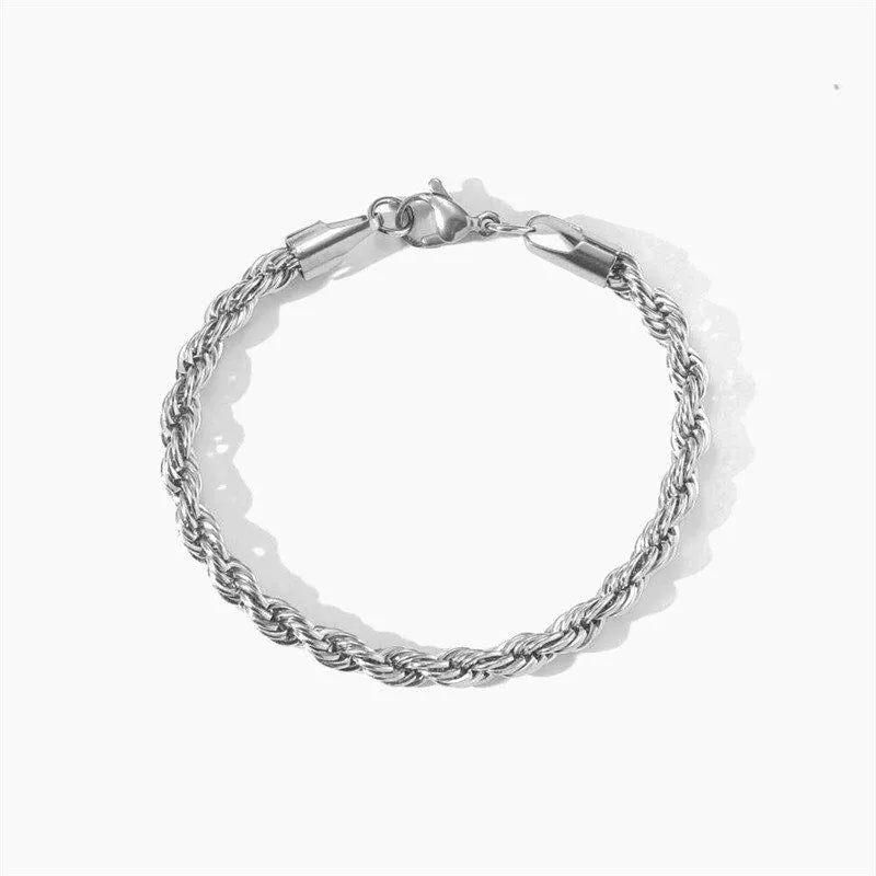 Silver Rope Bracelet - 3MM