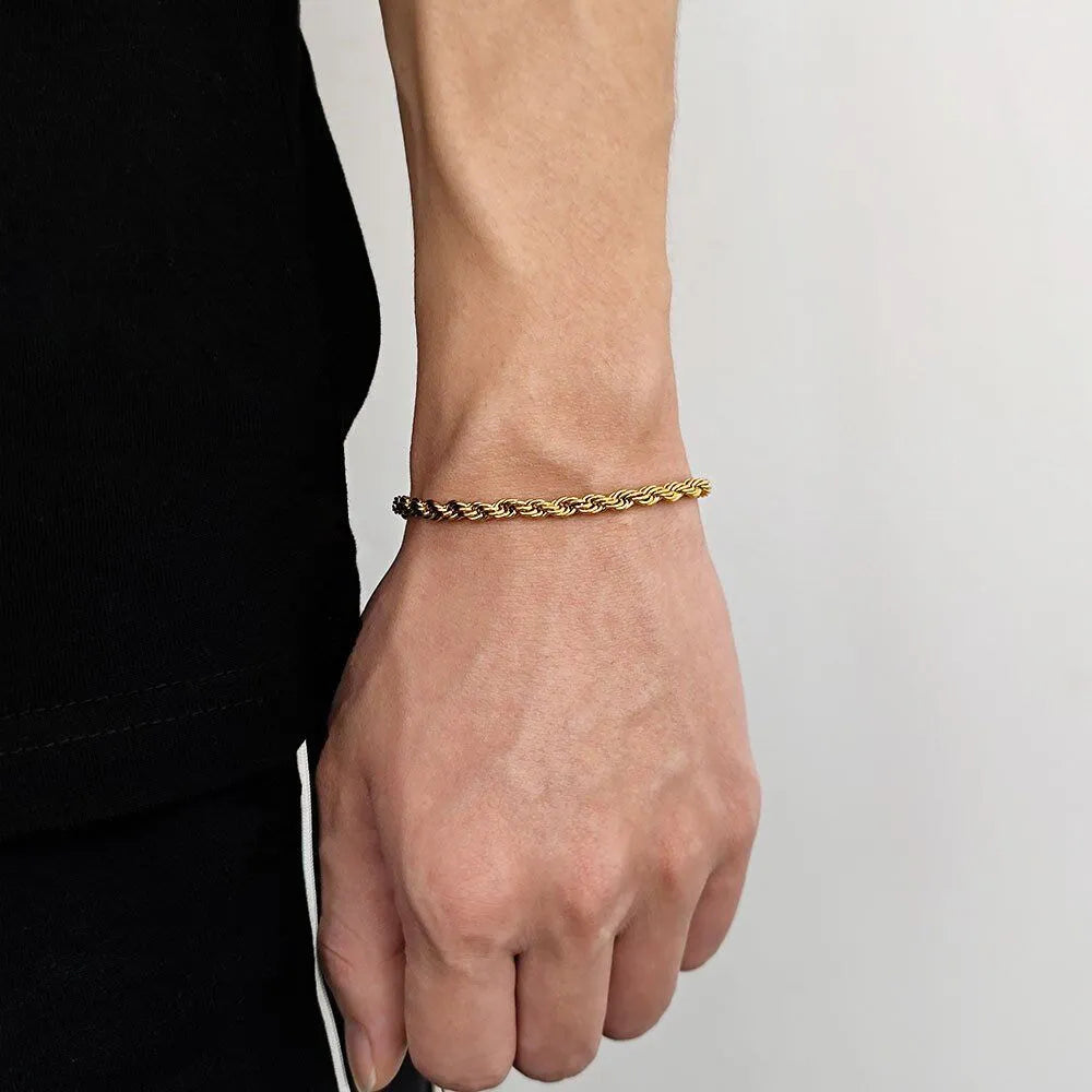 Gold Rope Bracelet - 3MM