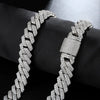 14MM ICED PRONG CUBAN CHAIN - SILVER