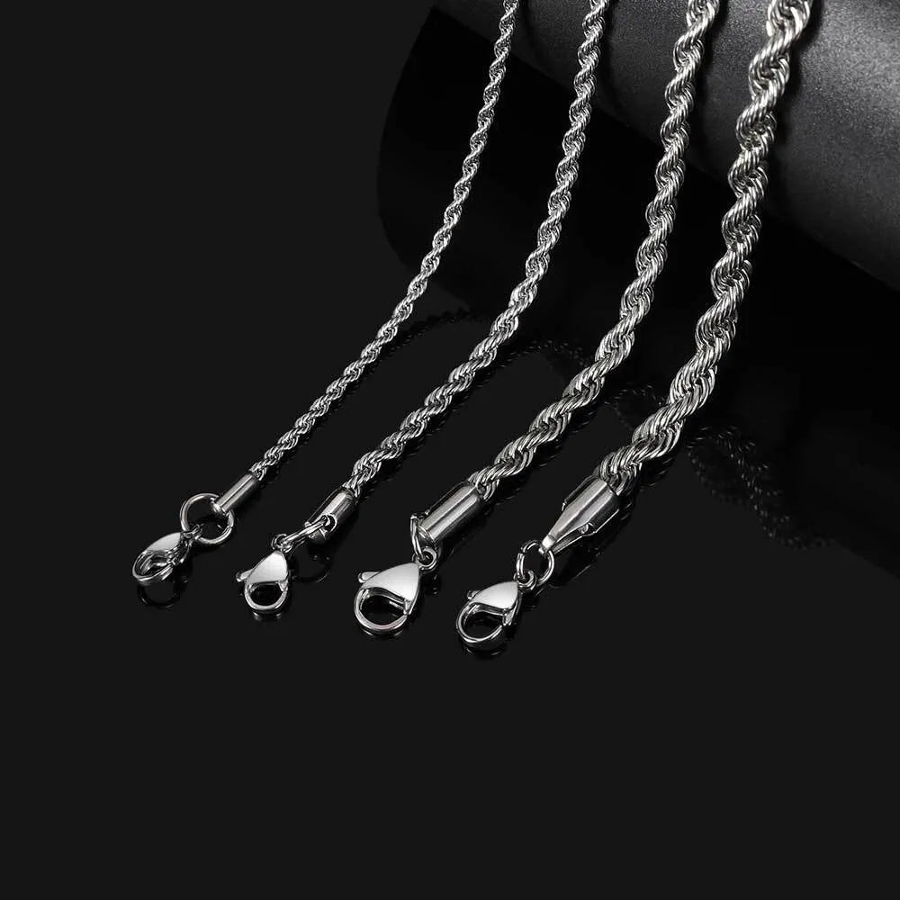 Silver Rope Chain - 3MM