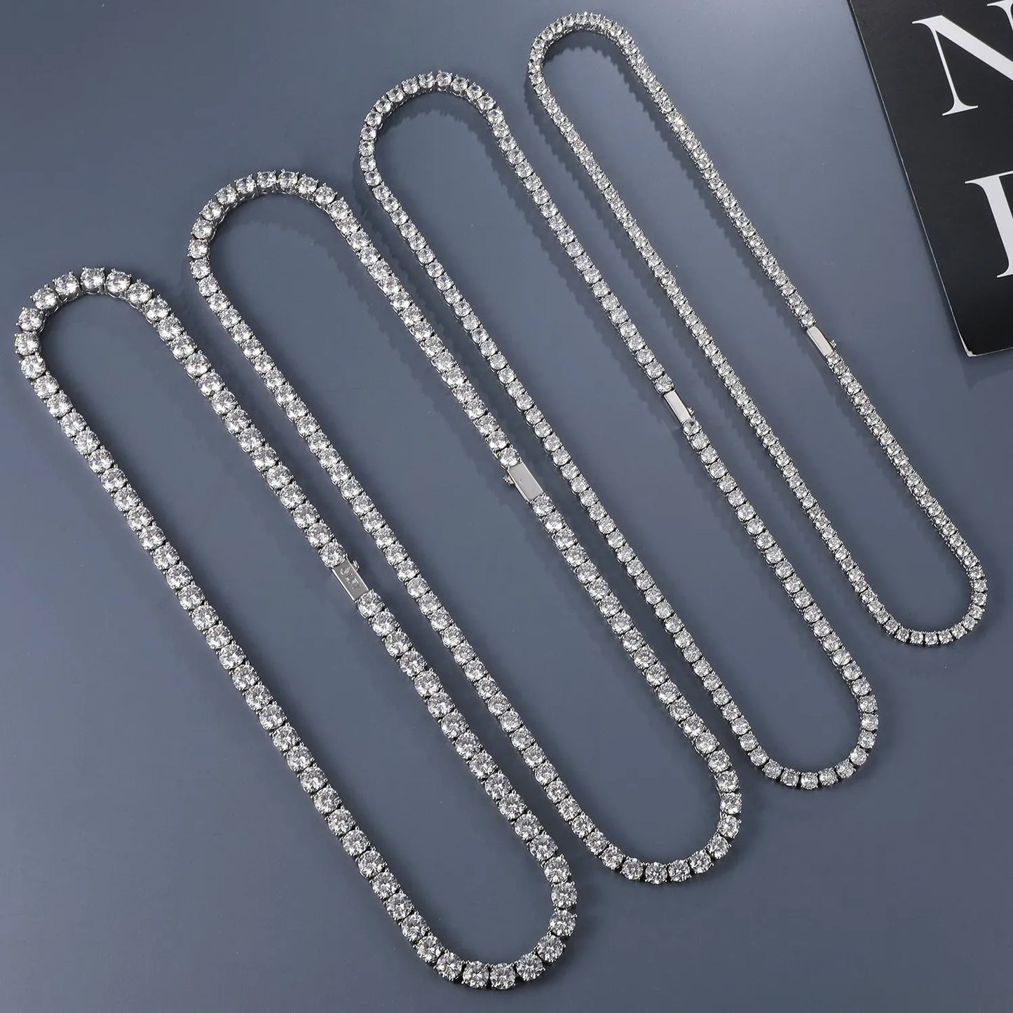 4MM Tennis Chain - White Gold