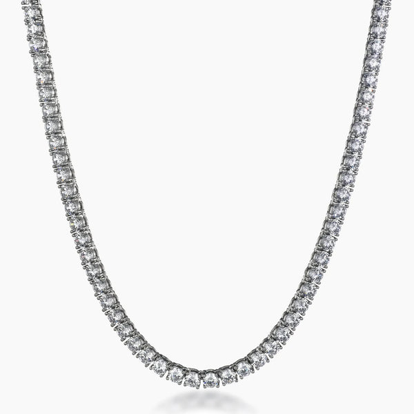 5MM Tennis Chain - White Gold