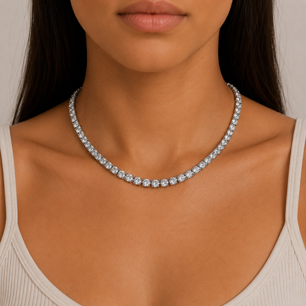WOMENS 5MM TENNIS CHAIN - SILVER
