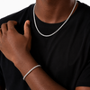 MENS 3MM TENNIS SET - SILVER