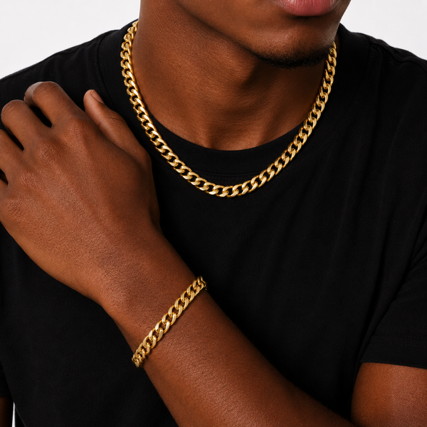 6MM MIAMI CUBAN SET - GOLD