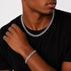 6MM MIAMI CUBAN SET - SILVER