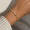 WOMENS 5MM TENNIS BRACELET - GOLD