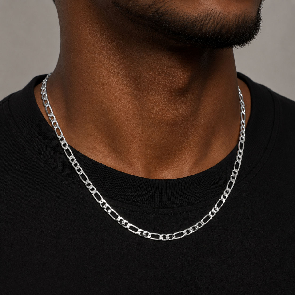3MM FIGARO CHAIN - SILVER