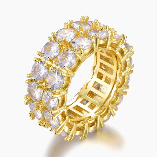 Double Row Eternity Ring - Gold