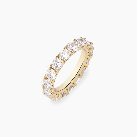 Single Layered Diamond Ring - Gold