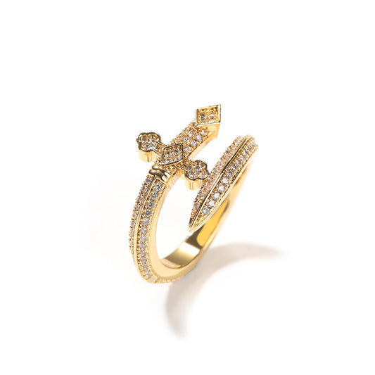 Twisted Cross Ring - Gold