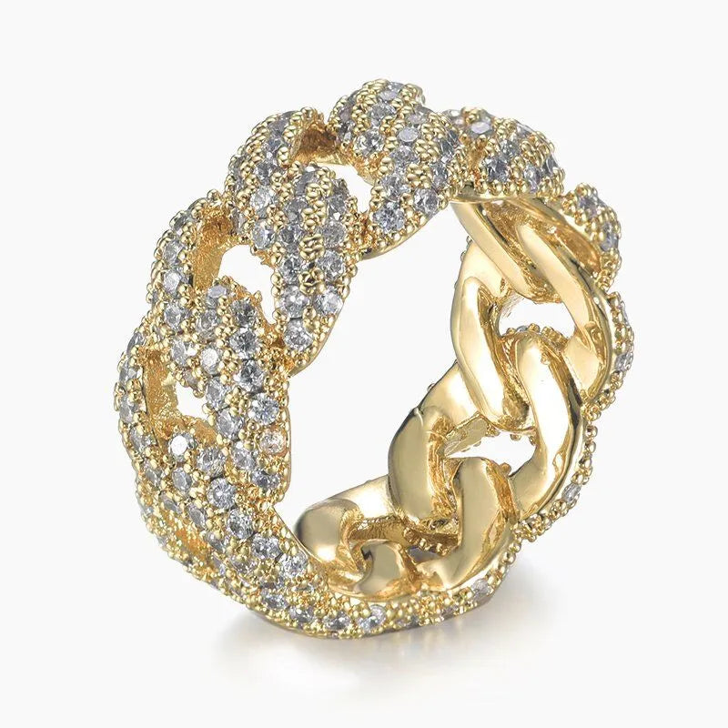 Iced Cuban Ring - Gold