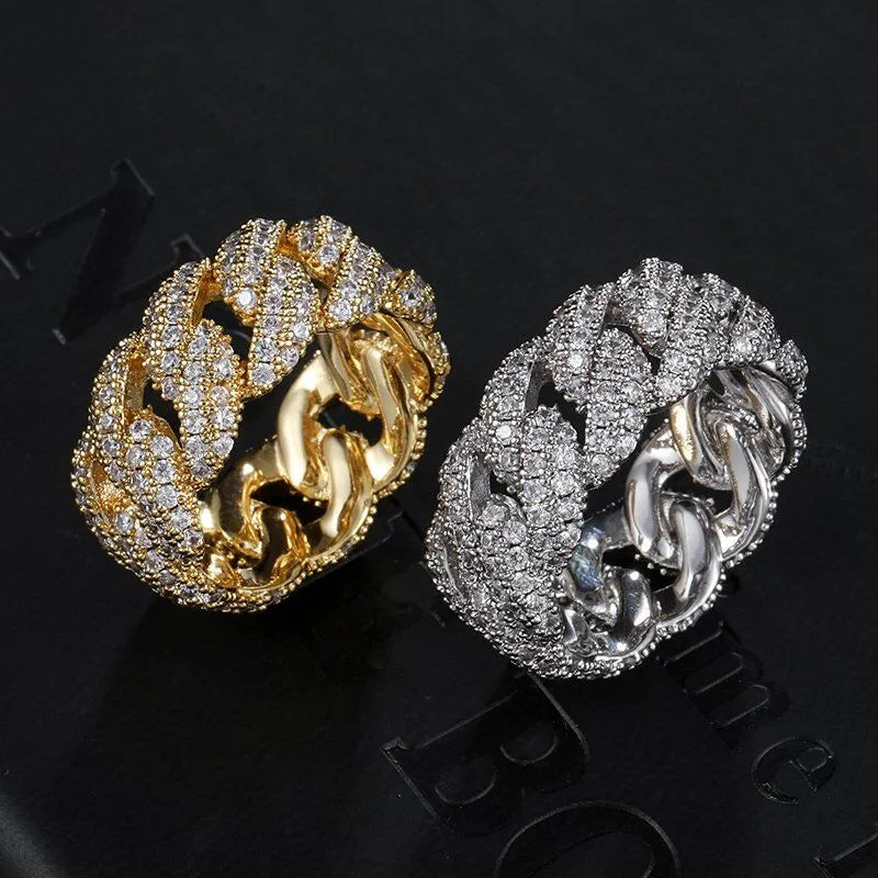 Iced Cuban Ring - Gold