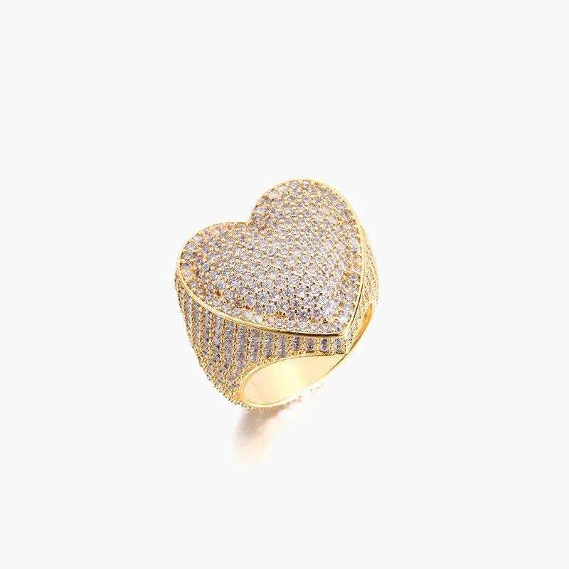 Diamond Heart Ring - Gold