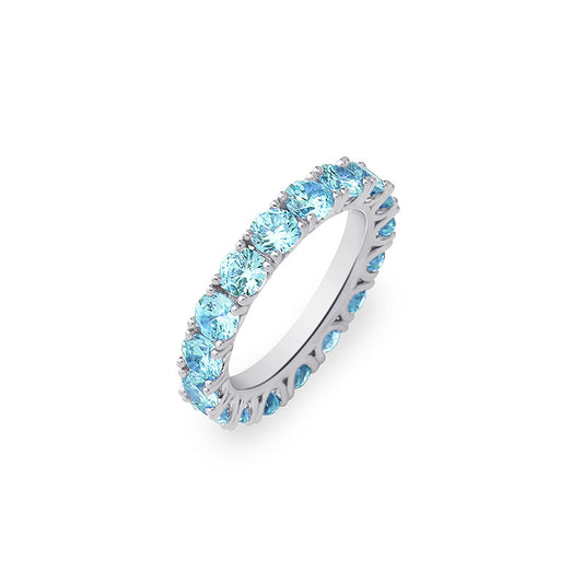 Baby Blue Diamond Ring - White Gold