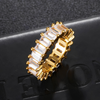 ICED BAGUETTE ETERNITY RING - GOLD