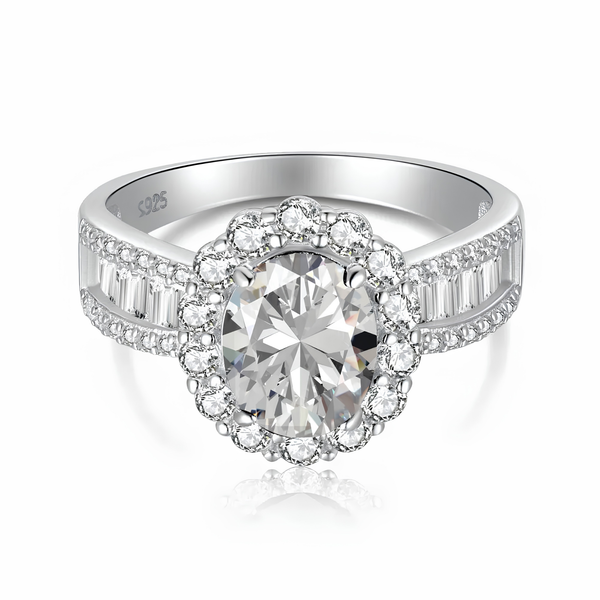 OVAL CLUSTER PAVÉ RING - 925 STERLING SILVER