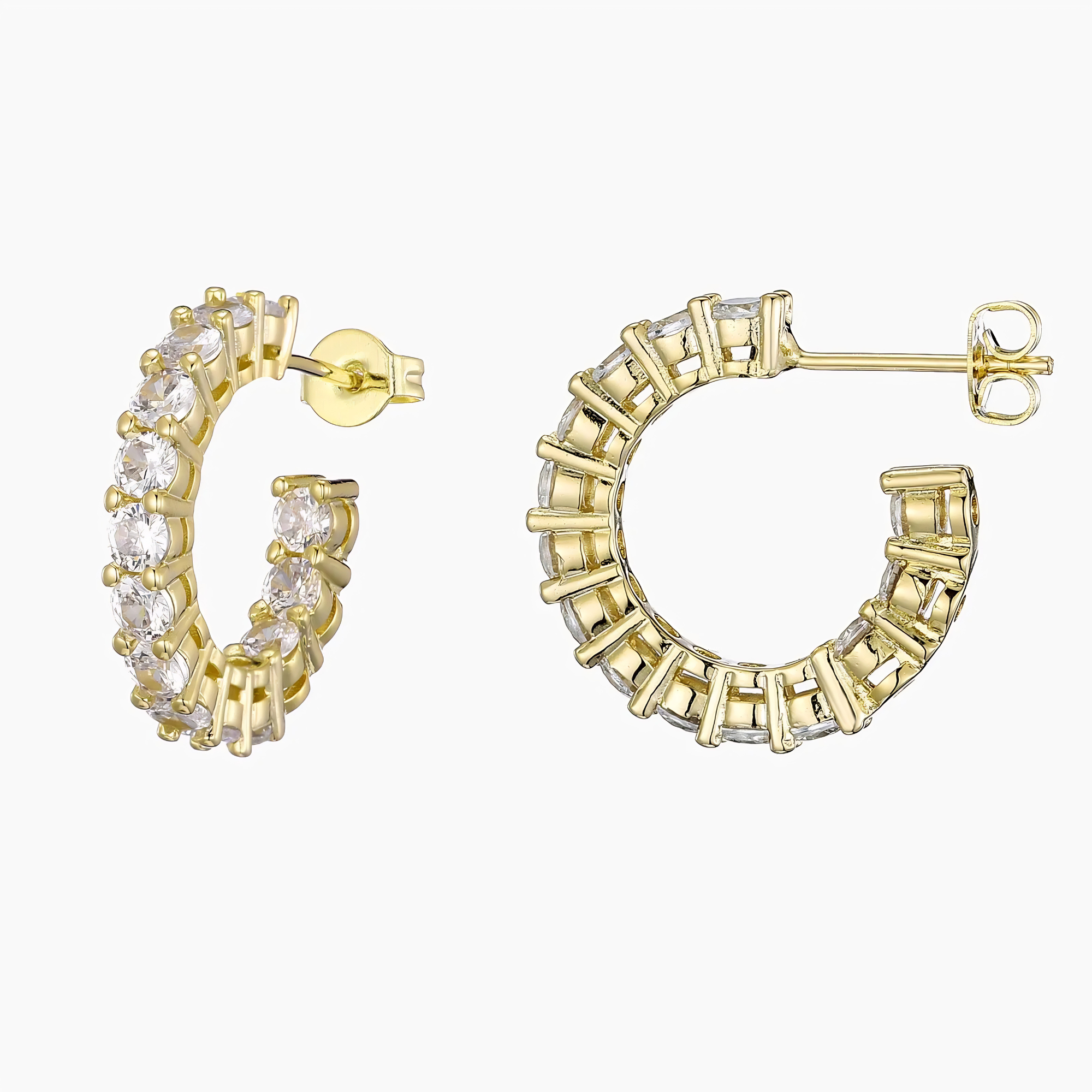 SMALL ETERNITY HOOP EARRINGS - GOLD