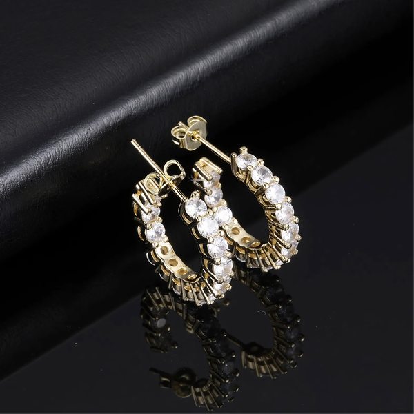 SMALL ETERNITY HOOP EARRINGS - GOLD