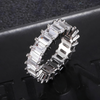 ICED BAGUETTE ETERNITY RING - SILVER