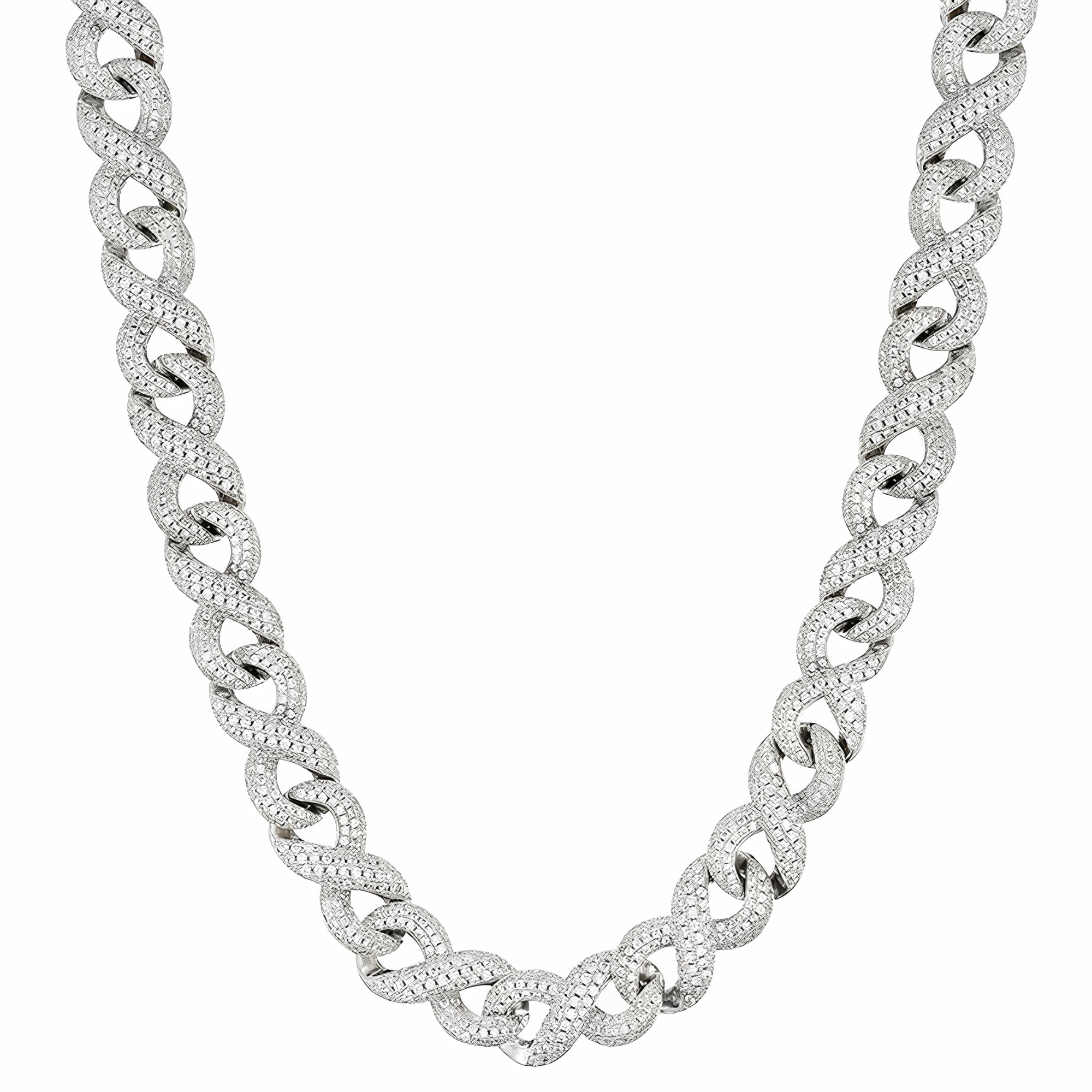 16MM ICED INFINITY CUBAN CHAIN - SILVER