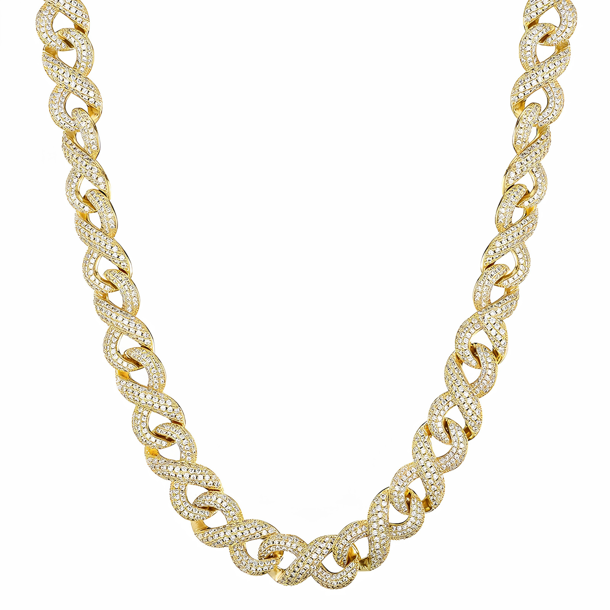 16MM ICED INFINITY CUBAN CHAIN - GOLD